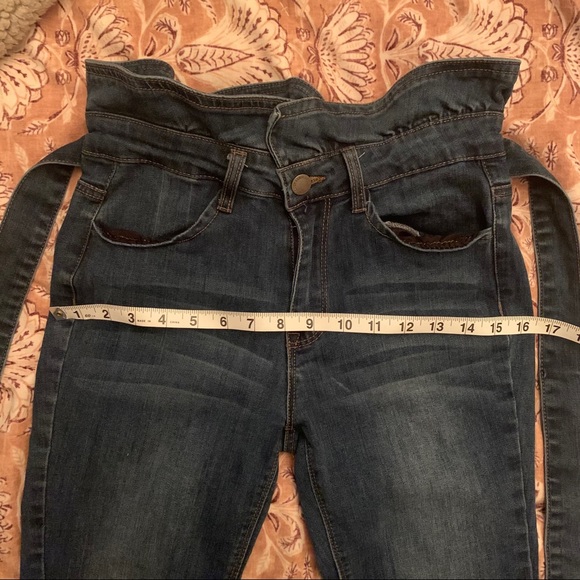 High Waisted Jeans with Tie Belt Size 3 / 27 - Picture 9 of 9
